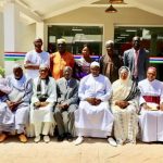 President Adama Barrow (Front Row Center) with Members of The TRRC of The Gambia